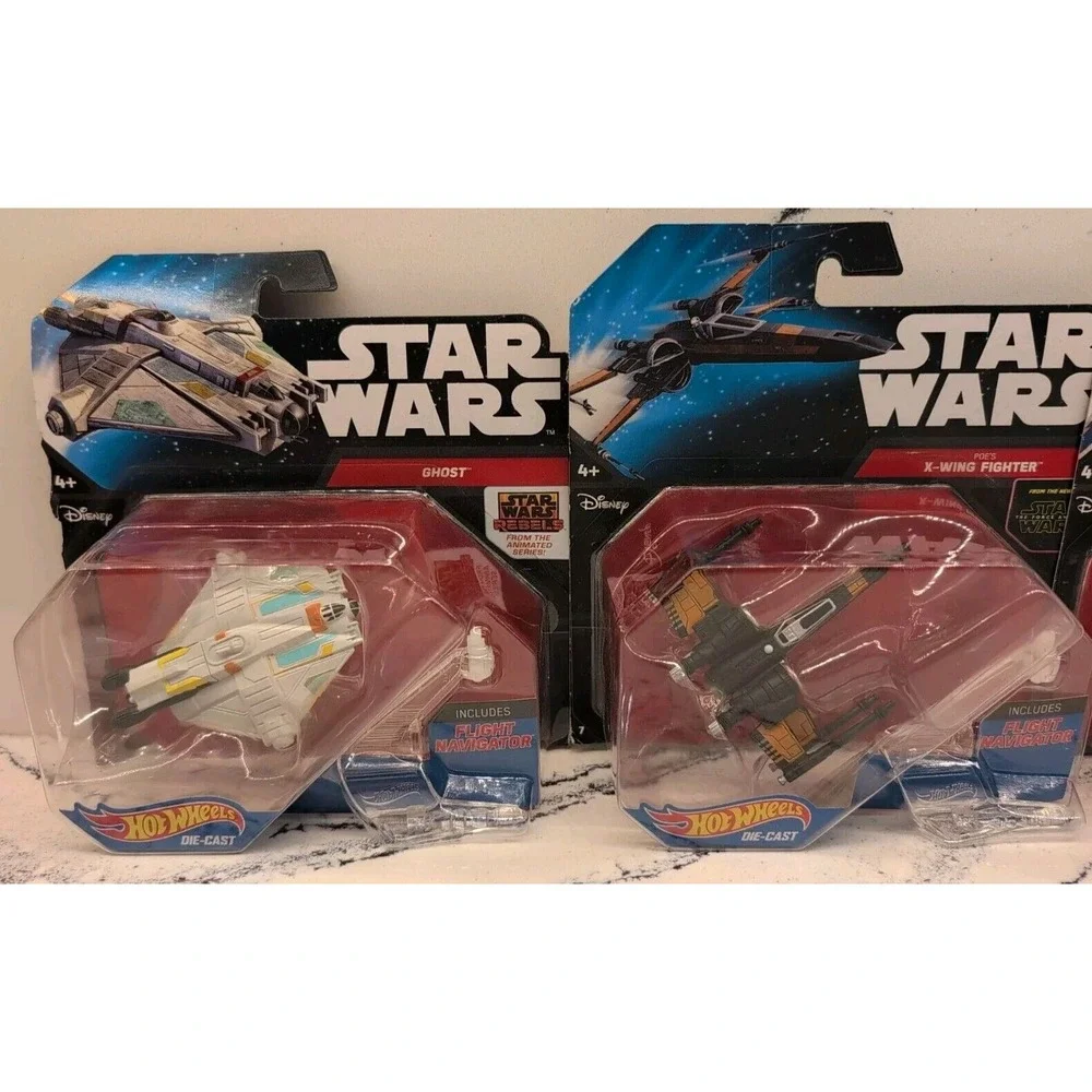 2014/2015 Hot Wheels Star Wars Die Cast Vehicles Lot Of 9 Rebels Force Awakens +